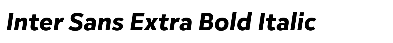 Inter Sans Extra Bold Italic